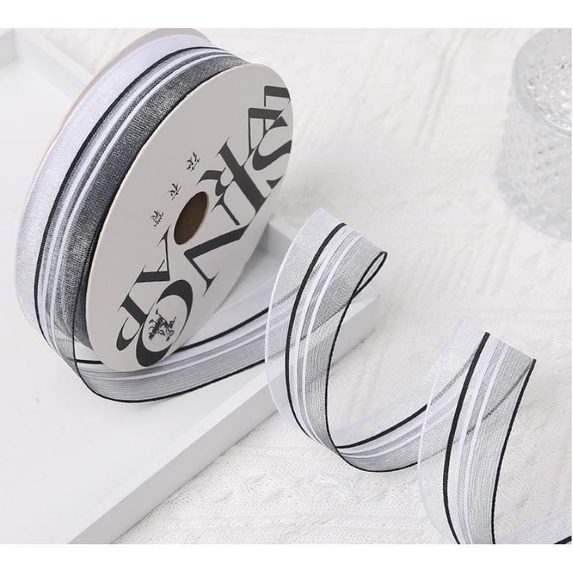 1yard 2.5cm Ribbon 520 Valentine's Day Gift Flower Ribbon Three Quotes Love Letter High-end Yarn Ribbon Flower(1857L) - Image 7