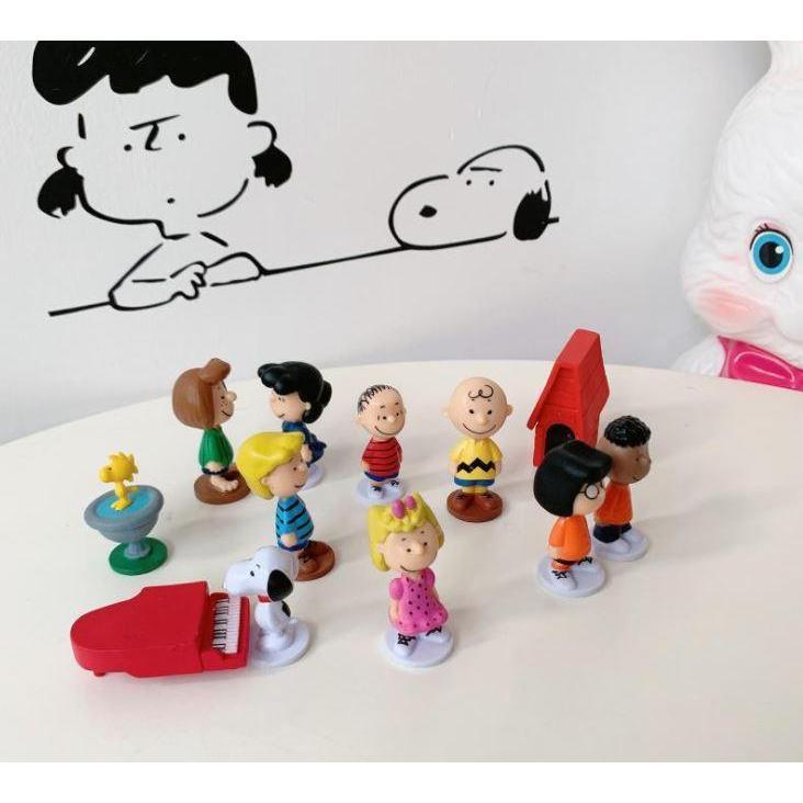12 Pieces/set Cute Anime Peanut Doll Brown PVC Action Figures(1302L) - Image 3