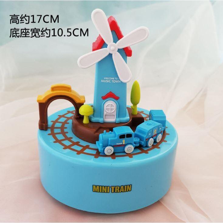 Cartoon Windmill Mini Train Flamingo Music Box Girls Christmas Ornaments (952L) - Image 3