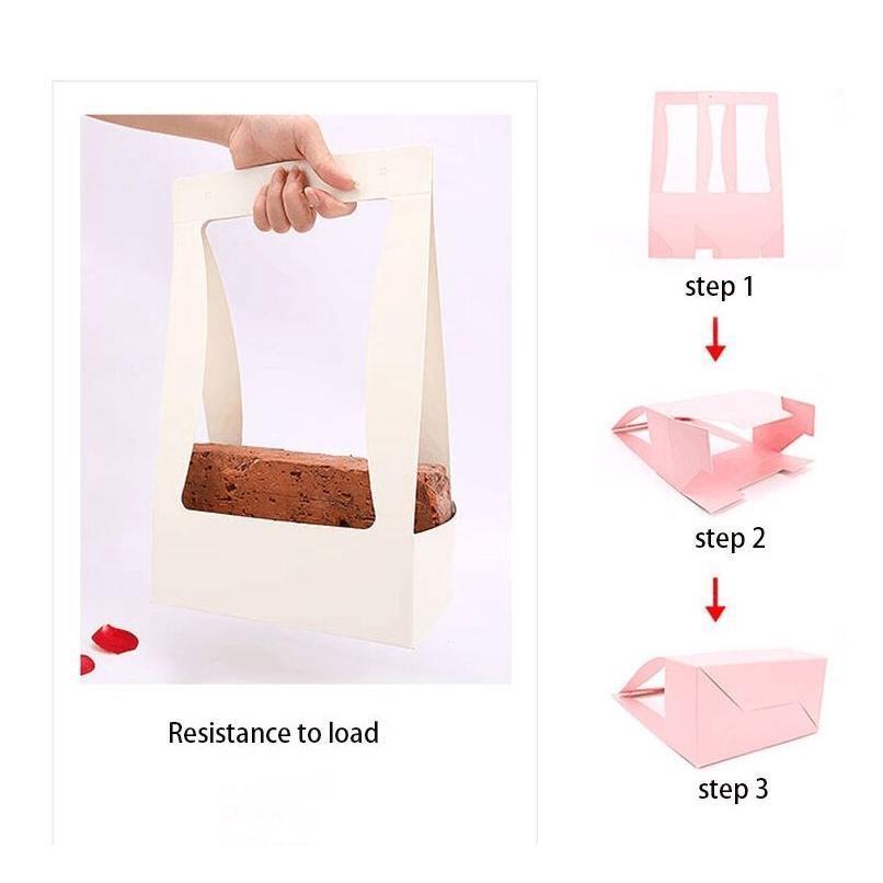 22x11.5x35cm Portable Flower Box Packaging Flower Basket Gifts Folding Paper Box Florist (550L) - Image 7