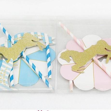 Carousel Theme Cake Topper Card Children Birthday Full Moon Cupcake Decoration Party 旋转木马主题插牌 (202L) - Image 3