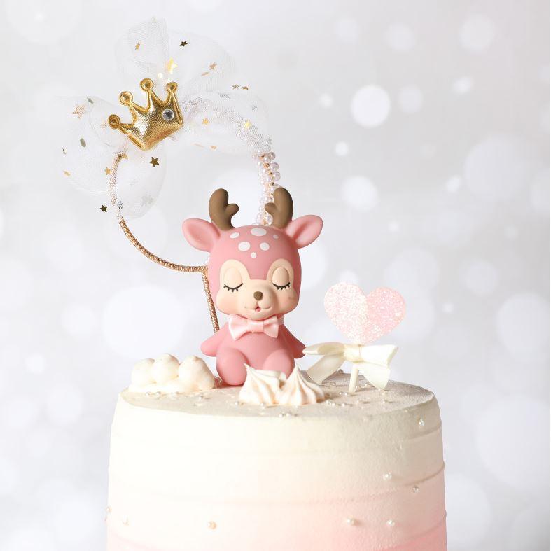 Pearl Crown Iron Garland Happy Birthday Cake Topper Prince Princess Theme Wedding Cake Decoration Kids Favors(1150L) - Image 4