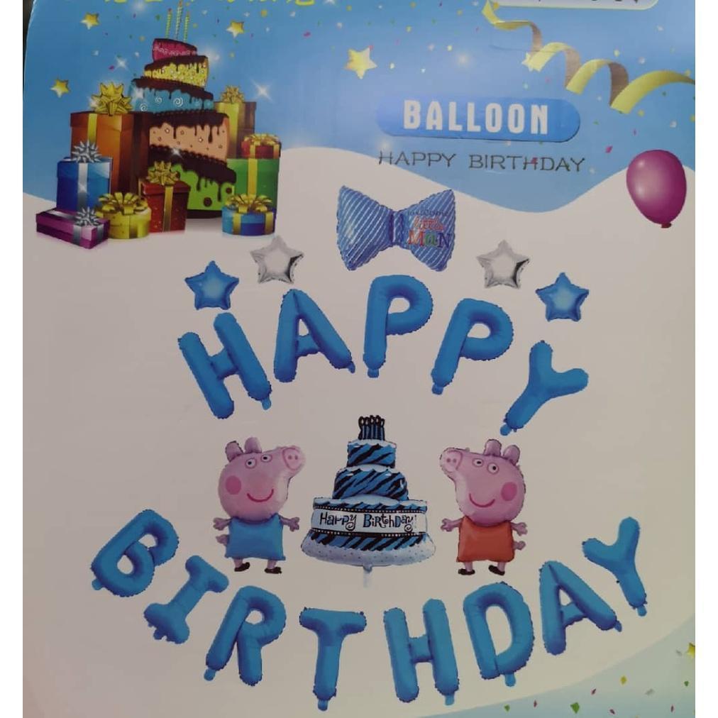 Happy Birthday Balloons Set Foil Balloon for Girl Boy Birthday Party Balloons Letter Decoration (457L) - Image 2