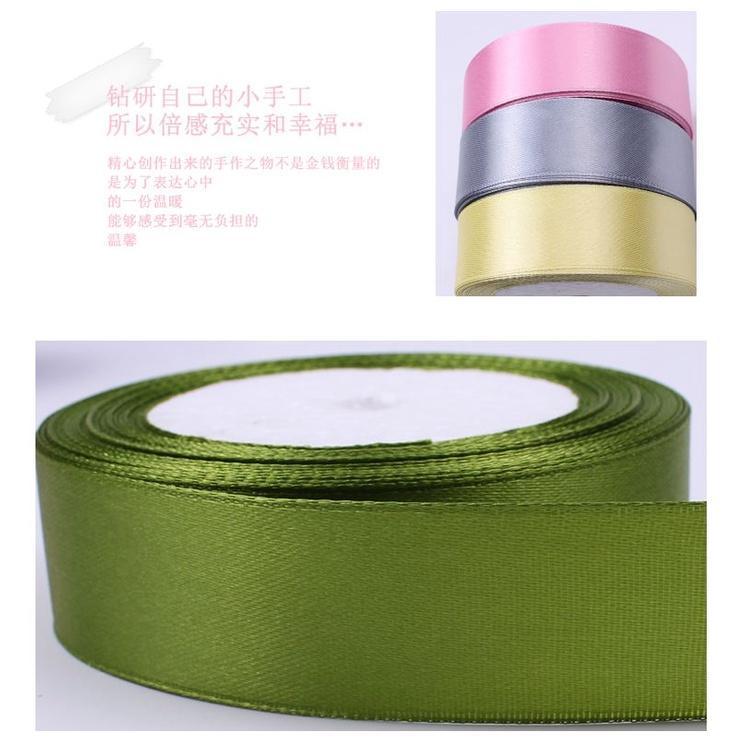 2.5cm Handmade DIY Material Silk Satin Ribbon for Wedding Party Gift Wrap Accessories Sewing Christmas Decoration(533L) - Image 2