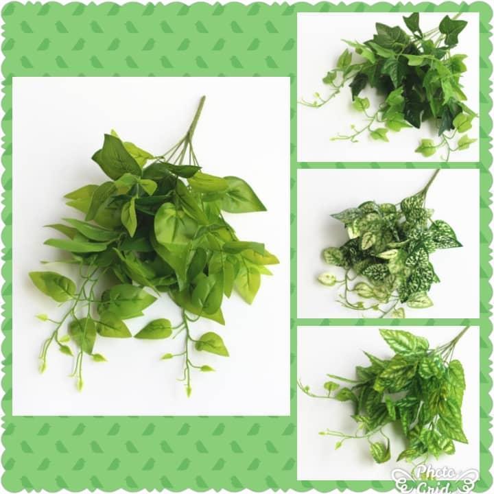 9 Fork Artificial Plant Plastic Grass Turtle Leaves Wall Green Plant Accessories Party Wedding Decoration (1287L)
