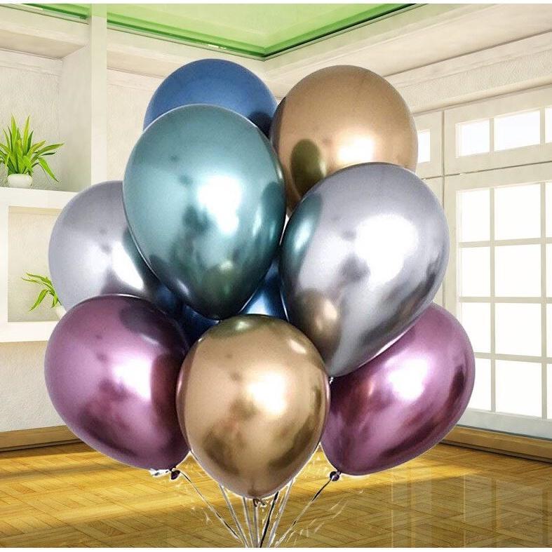 100pcs 12inch 3.2g/1pc Thick Chrome Metallic Colors Party Decor birthday Balloon Supplies Helium Favors ballons (1399L)