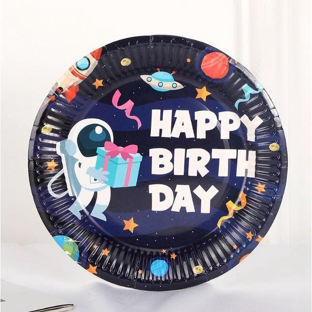 5pcs 7 inch Colorful party tray Disposable birthday party paper plates Printed Bronzing Cake Paper Party(1933L) - Image 9