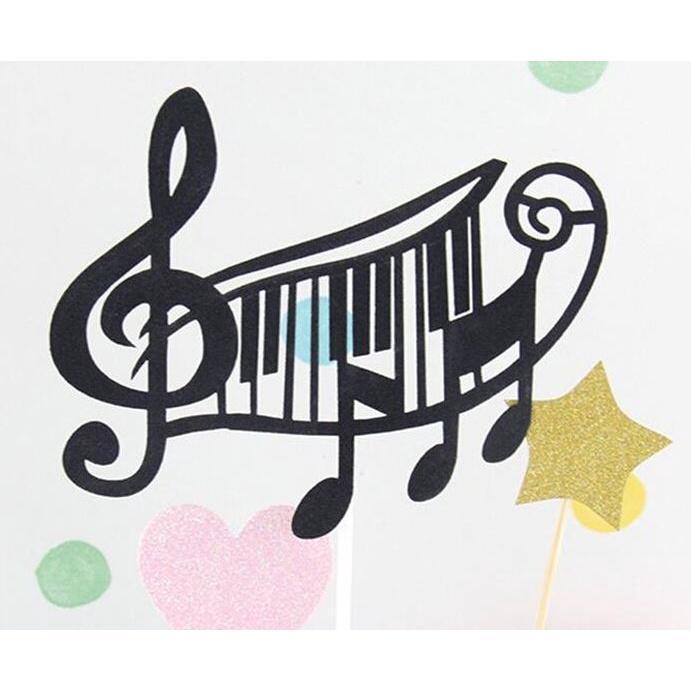 Tone Piano Acrylic Cake Insert New Music Note Acrylic Cake Gift Card Acrylic Party Decoration Supplies(1630L) - Image 6