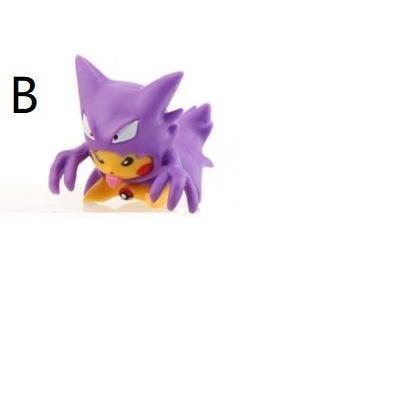 Pokemon figurenes doll Pikachu Gashapon Fashion Cross dress mini figure model 4-5CM kids birthday gift 幽灵卡通服皮卡丘公仔(1804L) - Image 9