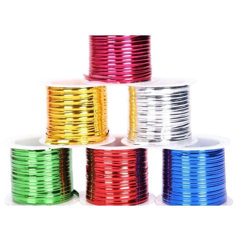 20Yard Twist Wire Tie Multicolor Gift Packaging Wrap Ribbon Rope Food Bread Bag Sealing Tying Twine for Home(1571L)