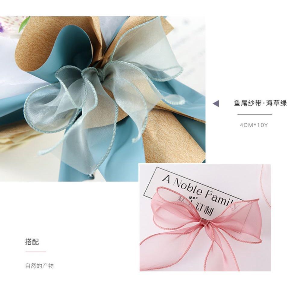 1yard 40mm 1.5" Wavy Organza Ribbon Handmade Tape DIY Bowknot Hair Accessories Satin Ribbons Packing (1212L) - Image 6