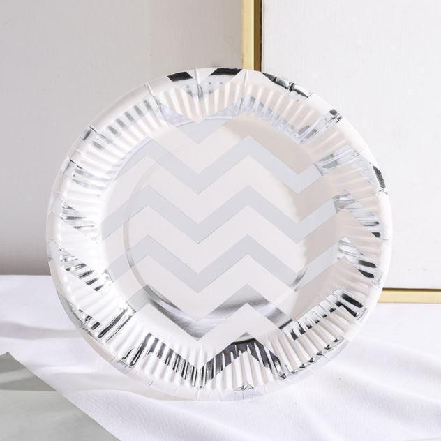 5pcs/lot 7/9inch Foil Gold Dot Birthday Wedding Party Supplies Decoration Cake Dish Disposable Paper Plates Baby (1758L) - Image 8