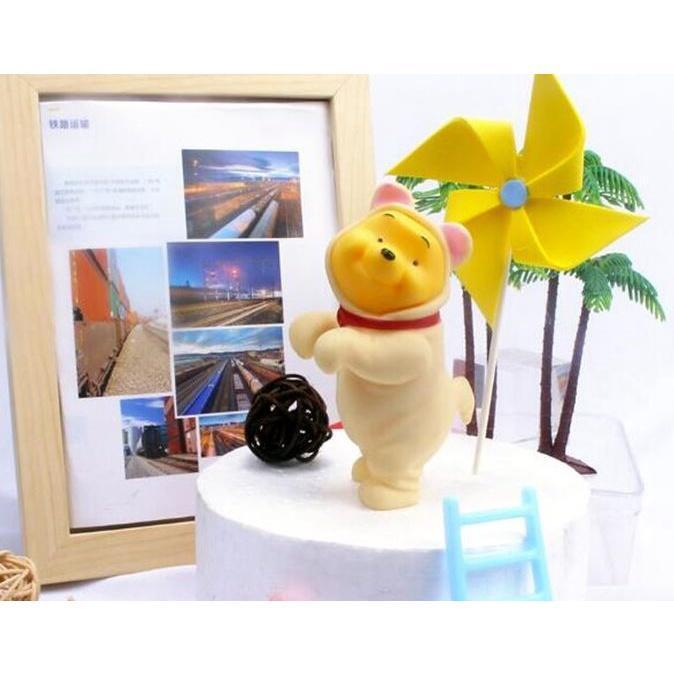 Disney Vinyl Winnie the Pooh Cake Decoration Cute Pooh Bear Cartoon Action Figures Toys Decor Birthday Party(1647L) - Image 3