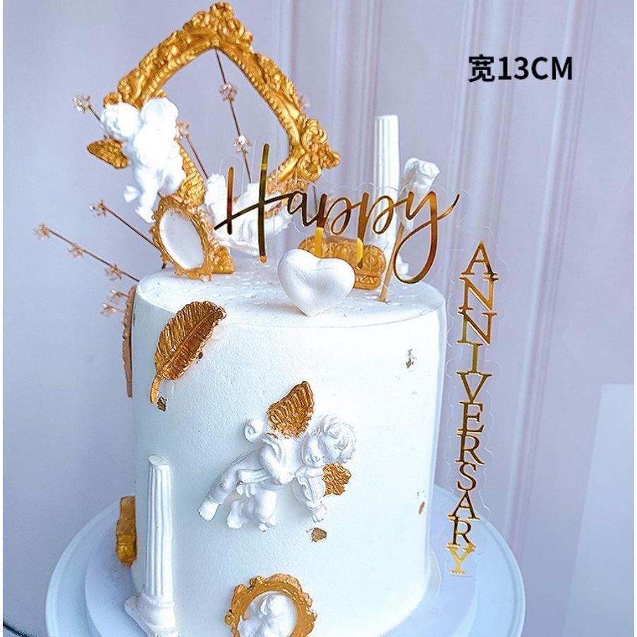 Happy Birthday Anniversaries Acrylic Cake Topper Cake Toppers Birthday Cakes Party Wedding(994L) - Image 6