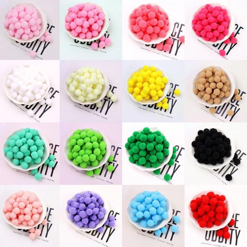 12pcs 30mm DIY Fluffy Soft Pompom Plush Pom Poms Ball Macaron Pompones Handmade Sewing Craft Kid Toy Wedding(1957L)