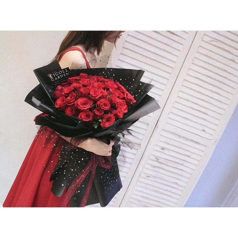 50cm x 1yard Star Moon Soft Lace Mesh Wrapping Paper Flower Bouquet Florist Supplies DIY Decor Valentine's Day(1259L) - Image 8