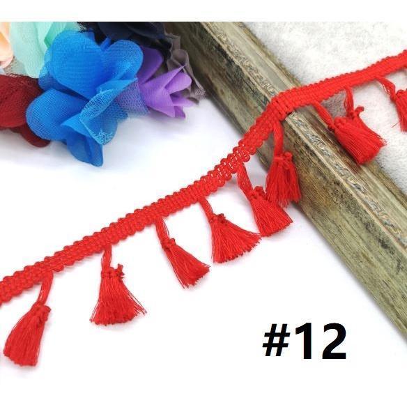 Polyester Cotton Fringe 1yard 4.0cm Lace Tassel Trimming Colorful Ribbon Garment Sewing Accessory 彩色流苏花边(1917L) - Image 11