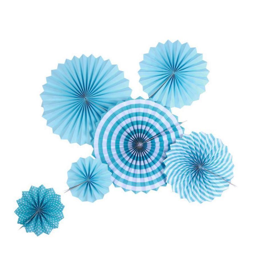 Birthday party paper flower ball paper fan set birthday pull flag party activity(302L) - Image 13