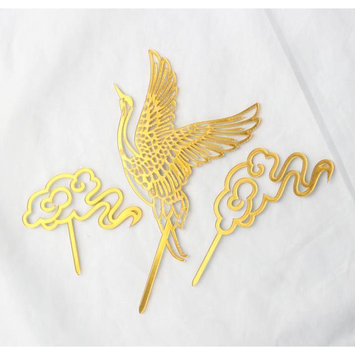 Happy Birthday Acrylic Cake Topper Happy Birthday Decorations Acrylic Gold (424L) - Image 4