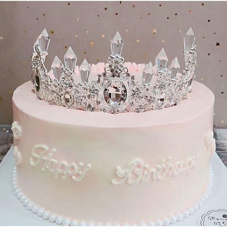 1pc Princess Crown Cake Topper Birthday Ornaments Headdress Crown Topper Cake Decoration For Birthday Party(1301L) - Image 7