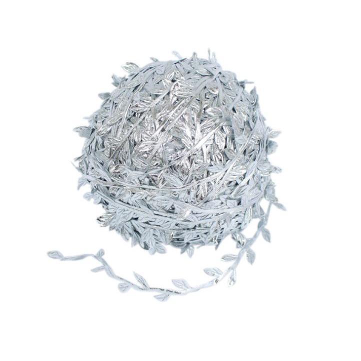 1yard Gold Silver Leaves Vine Artificial Silk Leaf Handmade Scrapbooking Craft Wreath Wedding Party Decor Fake (850L) - Image 10
