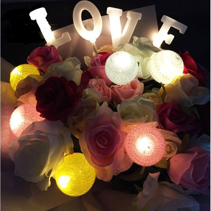 Valentine's Day New LOVE Letter Light Candy Ball Bouquet LED Light Flower (1041L)