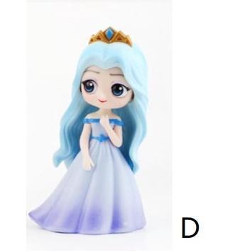 Disney Q Version Fairy Tale Rainbow Princess Action Figure Decorative Model Jasmine Big Eyes Doll Play House 公主4款(1831L) - Image 9