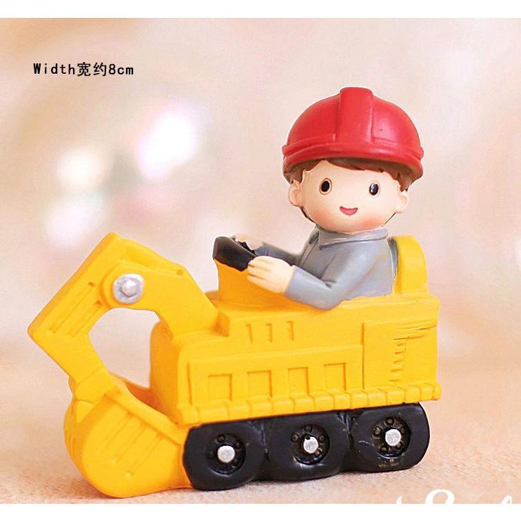 Engineering Construction Vehicle Decoration Traffic Sign Star Cake Topper for Birthday Party Baby Shower (933L) - Image 7