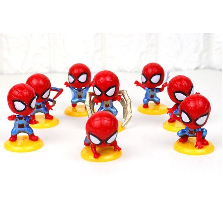 8pcs/Set Mini Spider Man Figure Superhero Spiderman Spider Man PVC Action Figure Toys Great Gift (971L)