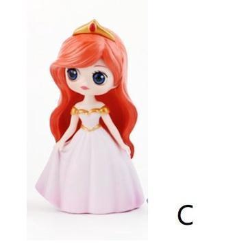 Disney Q Version Fairy Tale Rainbow Princess Action Figure Decorative Model Jasmine Big Eyes Doll Play House 公主4款(1831L) - Image 8