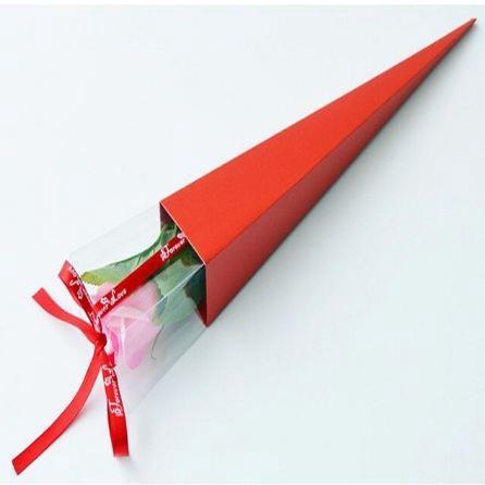 1pcs 6.5x43cm Transparency Bag Rose Single Flower Bag Bouquet Wrapping Paper Plastic Paper Bags Boxes Cases(493L) - Image 17
