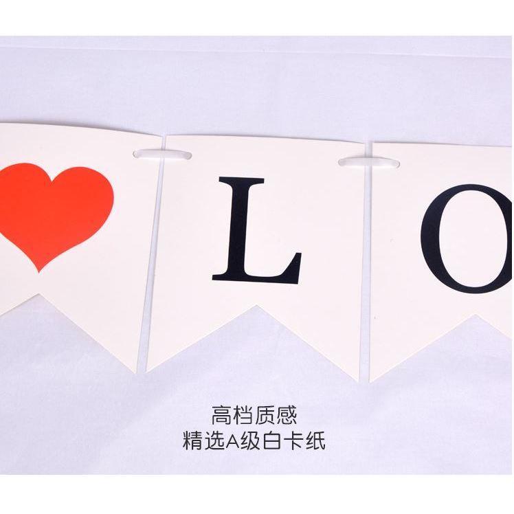 I LOVE YOU Marry Me Bunting Banner Marriage Proposal Engagement Party Deco Supplies Letter String Flag (1123L) - Image 9