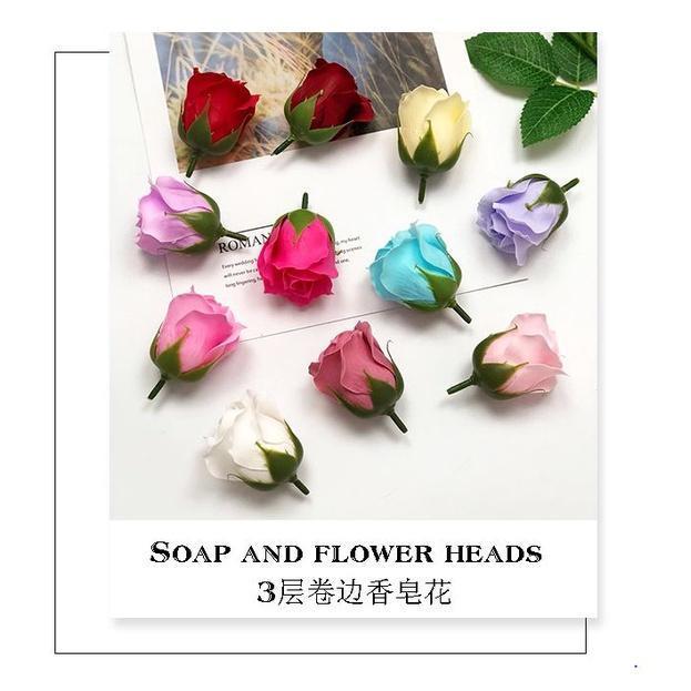 New 4.5cm Rose Soap Flower Romantic Wedding Party Gift Handmade Flower Petals real touch flowers (586L) - Image 2