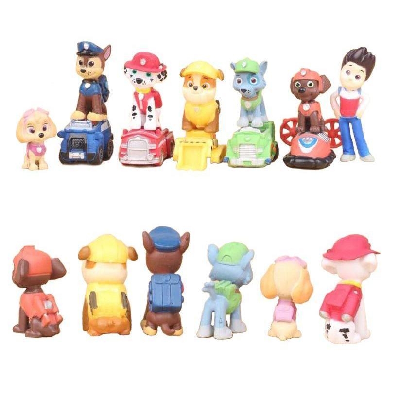 12pcs Paw Patrol Birthday Cake Decoration Puppy Patrol PVC Action Figures Patrulha Canina Kids Toys (975L)_ - Image 4