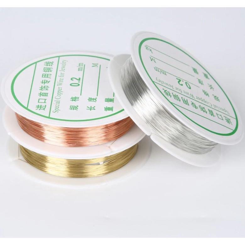 1 Roll (0.2/0.3/0.4/0.6/0.8mm) Alloy Wire Gold Copper Silver Color DIY Craft Beads Cord Copper Wires Beading Wire(1512L) - Image 5