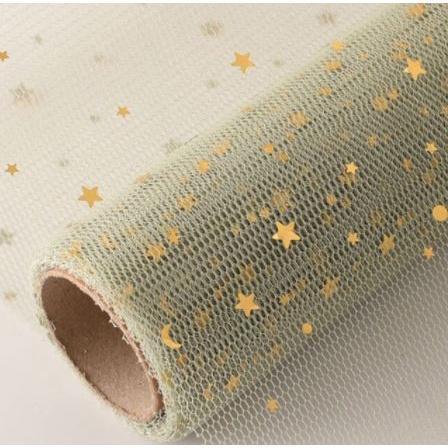 1roll Star Moon Soft Lace Mesh Wrapping Paper Flower Bouquet Florist Supplies DIY Decor Valentine's Day Gift(1420L) - Image 18