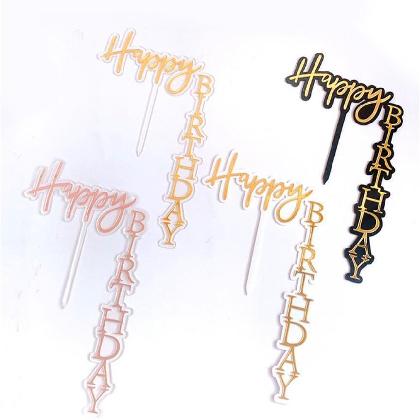Happy Birthday Anniversaries Acrylic Cake Topper Cake Toppers Birthday Cakes Party Wedding(994L) - Image 9