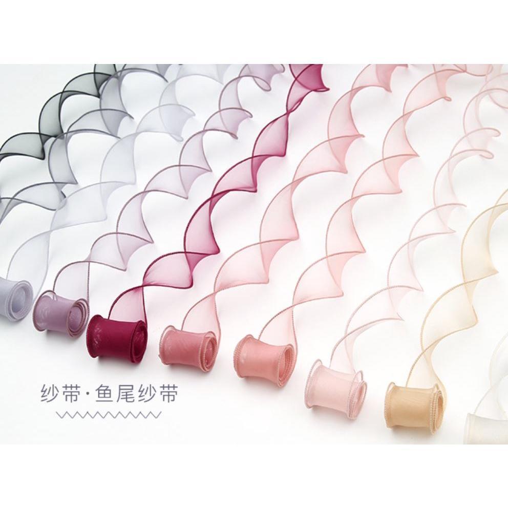 1yard 40mm 1.5" Wavy Organza Ribbon Handmade Tape DIY Bowknot Hair Accessories Satin Ribbons Packing (1212L) - Image 8