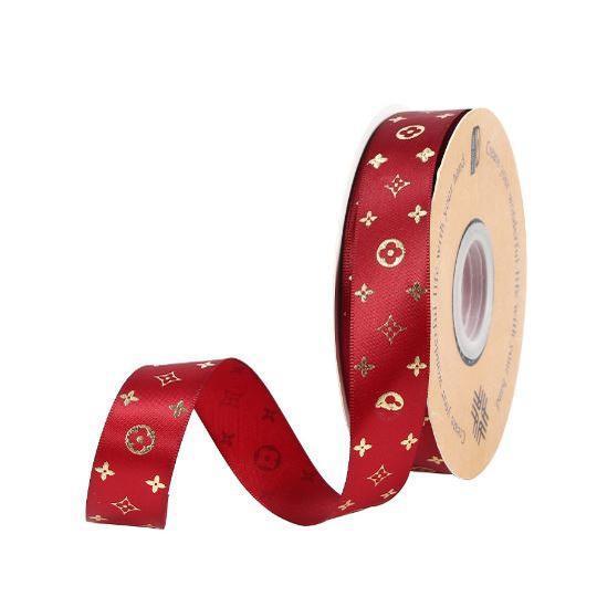 2.5cm 1yard LV Ribbons Gifts Box Packaging For Christmas Birthday Event Party Decoration Cake Flower Bowknot(1890L) - Image 11