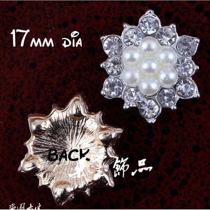 Pentagonal water drops pearl five petals flower heart DIY alloy jewelry accessories-341 - Image 2