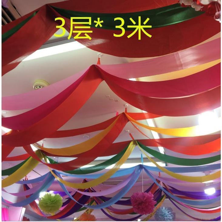 3M Ribbon Wavy Flag Wave Mall Holiday Shop Wedding Decoration Hanging(693L)