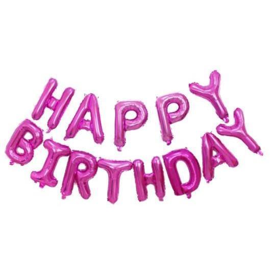 16 inch variety of color rose gold silver happy birthday letter balloon 铝膜英文字母气球 (297L) - Image 11