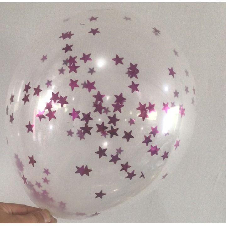 NEW 12Inch Heart Star Rainbow Blue Silver Rose Pink Confetti Latex Balloons Transparent for Party Birthday Decor(587L) - Image 10