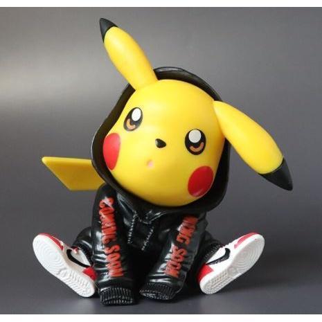 Pokemon Pikachu Pink and Blue Hoodie Sneakers Cute Action Figure Ornament Model Toys 风衣皮卡小精灵神奇宝贝(1670L) - Image 6