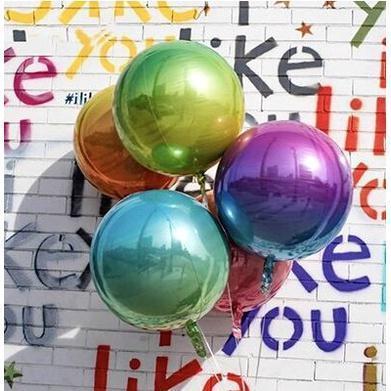 New Laser Gradient Color Baby Shower 4D Ball Party Supplies Reusable Fashion Favors 22 inch Party Decor(306L) - Image 2
