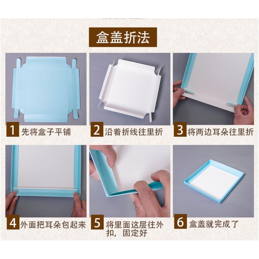 6/8/10inch Square Cake Box Transparent Clear Exhibition Storage Packing Plastic Festival Flower Wedding Birthday (980L) - Image 7