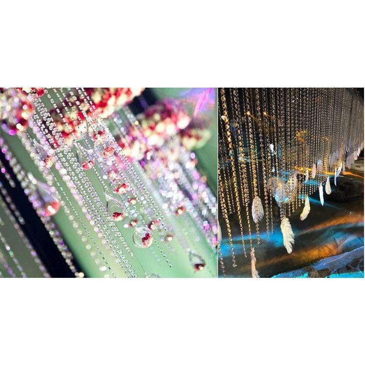 1M 14/16/18mm Crystal Clear Acrylic Octagonal Bead Garland Strand Curtain Christmas Hanging Wedding Decor Trees(1799L) - Image 7