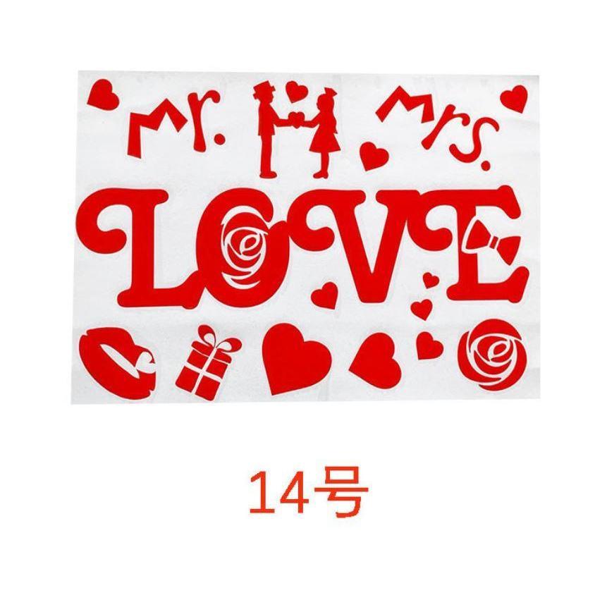 Happy Wedding I Love You PVC Sticker for Balloons Bubble Clear Helium Balloon Birthday Wedding Valentine's Day (865L) - Image 10