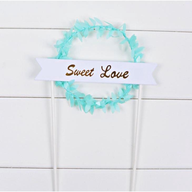 1pcs/set wreath flower love Cake card paper holiday Party Cute birthday decorations bunting Holiday wedding(354L) - Image 11