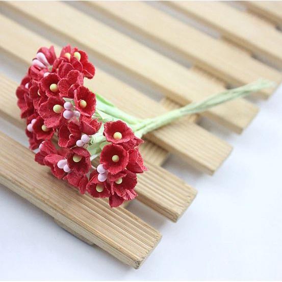 8 pieces DIY mini artificial rose paper flower bouquet wedding wreath decoration accessories artificial flower (626L) - Image 18